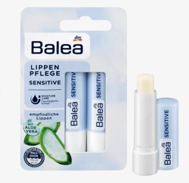 Son dưỡng môi Balea lô hội, 4.8g | Son dưỡng làm mềm cho môi nhạy cảm | Son chống nắng SPF 10, Chính hãng Đức Balea