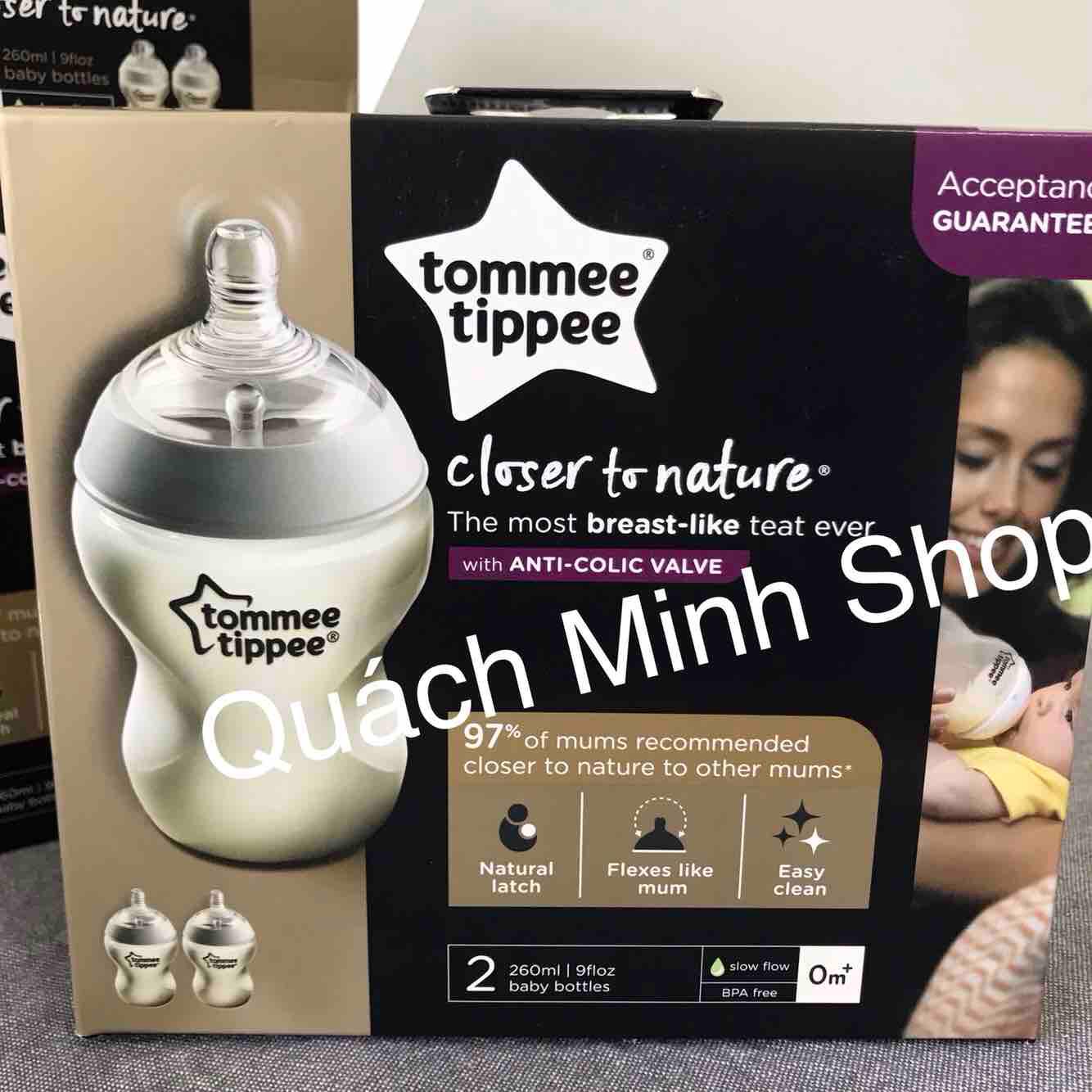 Set 2 bình sữa tommee tippee closer to nature - hàng xách tay úc