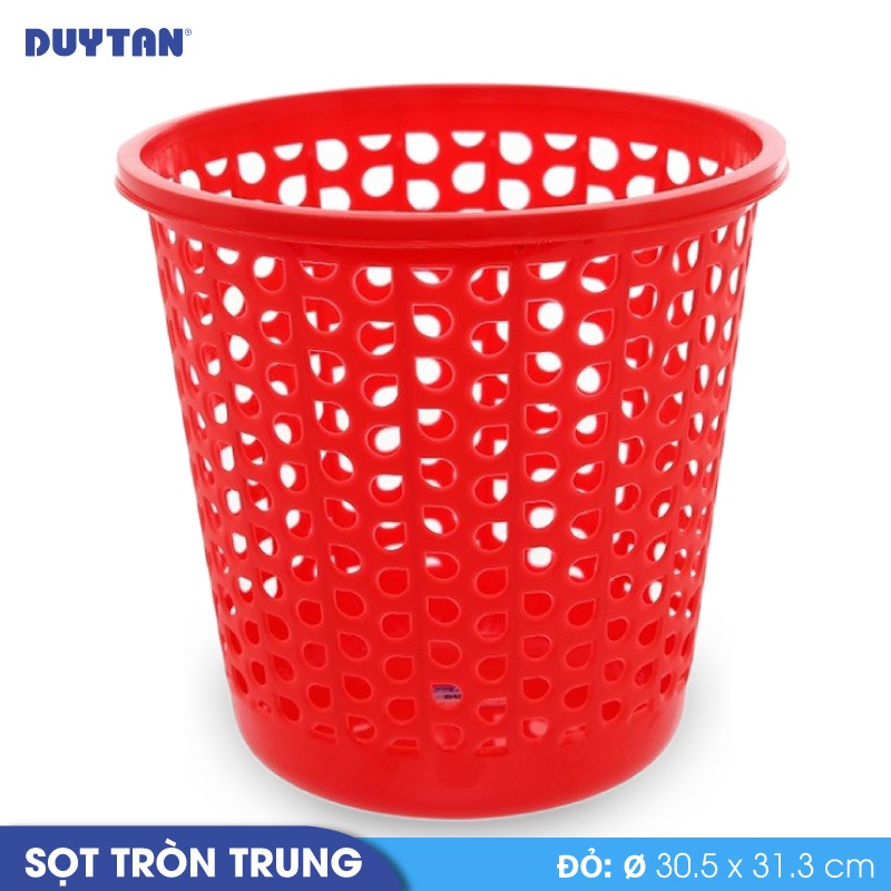 Sọt tròn trung nhựa DUY TÂN (30.5 x 31.3 cm) - 22698 - Giao màu ngẫu nhiên
