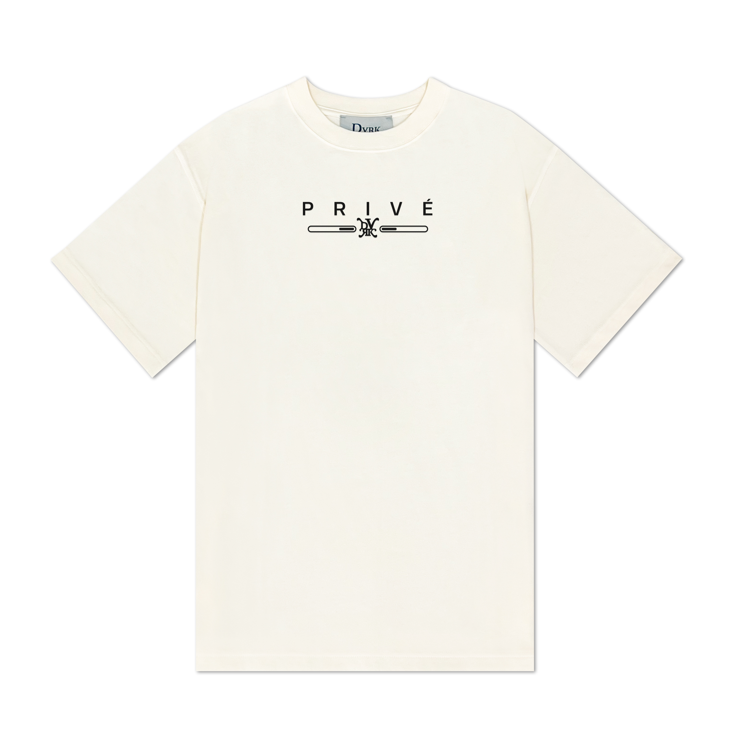 Dvrk - áo thun ngắn tay cổ tròn privé bar logo tee -dvrk-23ss