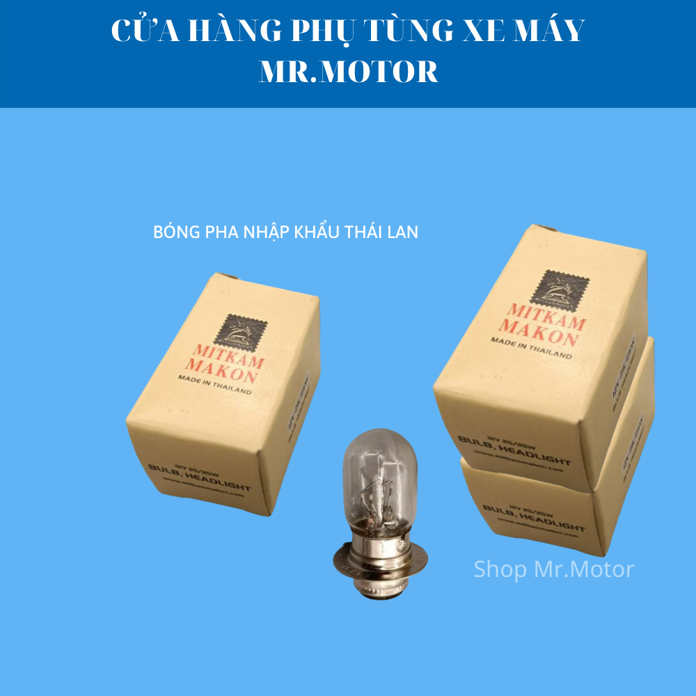 Bóng đèn hậu xe dream pcx airblade click wave alpha... m5 thái mitkam makon 25w 12v