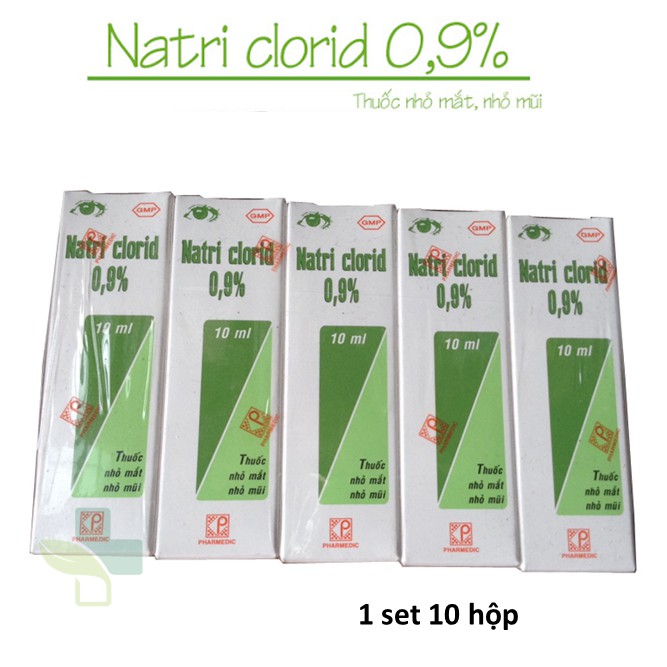 Natri mắt mũi nacl 0,9% chai 10ml pharmedic lốc 10 chai nước muối nhỏ mắt mũi