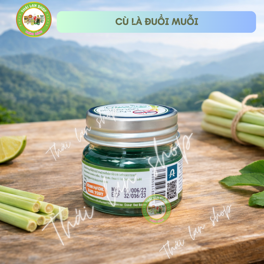 Mosquito Repellent Citronella Green Tin Cap - Thailand