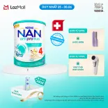 [CHỈ 25-30.06 QT Đơn 599K/999K][Tặng bàn chải điện] Sữa bột Nestlé NAN OPTIPRO PLUS 4 1500g/lon với 5HMO Giúp tiêu hóa tốt