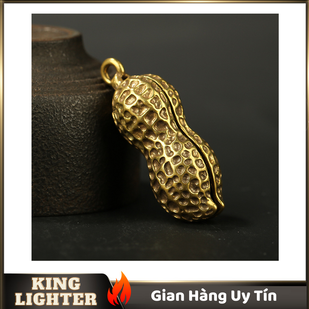 [HCM]Tượng Đồng Phong Thủy Hình Hạt Đậu Trang Trí Đem Lại May Mắn Móc Khóa Mặt Dây Chuyền (Kích Thước: 4.3cm x 1.8cm)