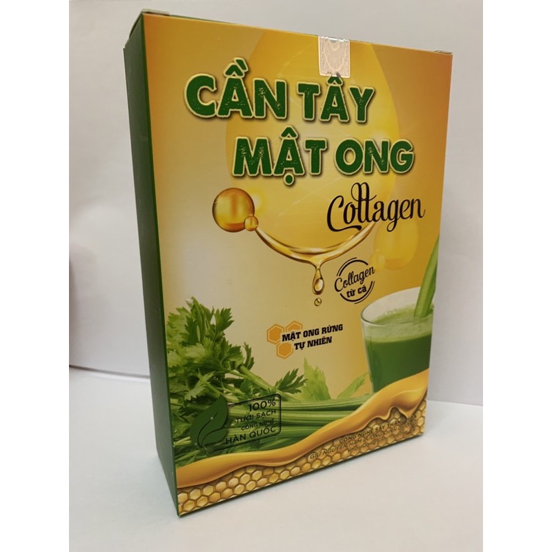 H bột cần tây mật ong collagen hộp 15 gói - hàng chuẩn 100%