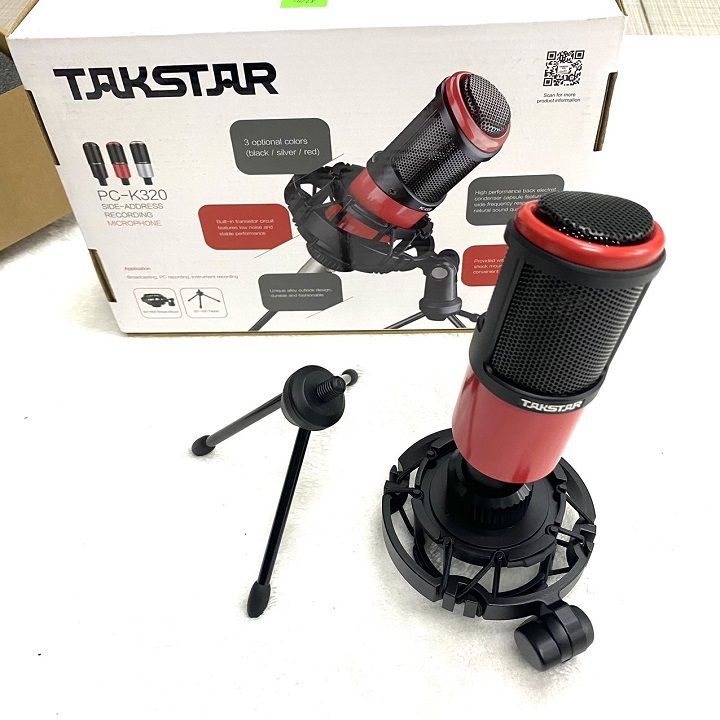 Micro thu âm -hát Livestream 48V chính hãng TAKSTAR PC-K320,Hát nhẹ,chống ồn,chống nhiễu-Tặng dây canon kết nối