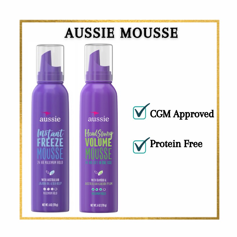 Mousse Aussie Volume và Mousse Aussie Instant freeze tạo kiểu tóc giữ nếp và làm phồng tóc