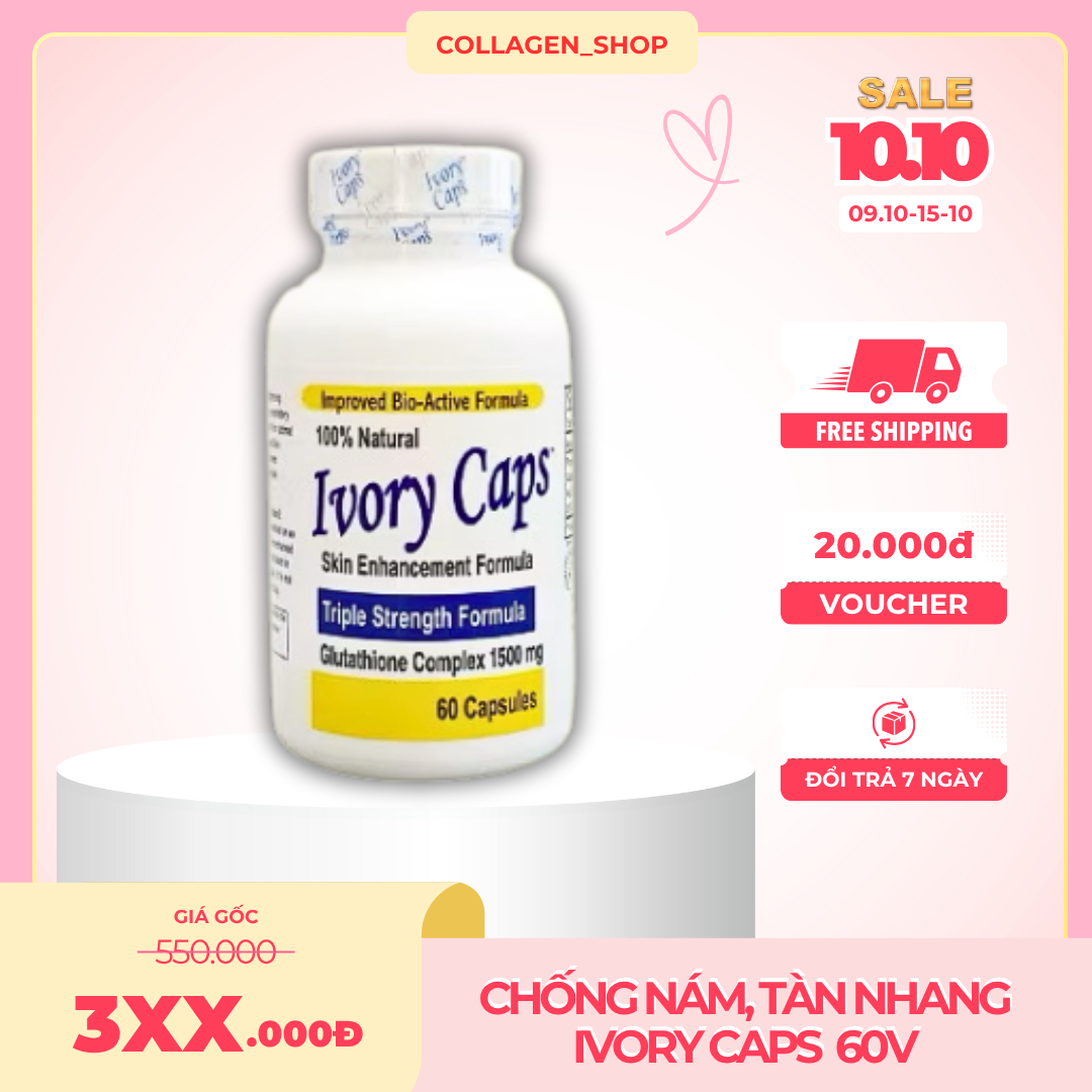  Viên uống Ivory Caps trắng da giảm nám tàng nhang 