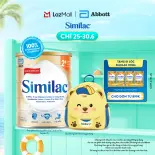[CHỈ 25-30.06  QT ĐƠN 899K-SLCH] Sữa bột Similac 2+ 800g đột phá dinh dưỡng 5G cho trẻ từ 2-6 tuổi + Balo Gấu Similac