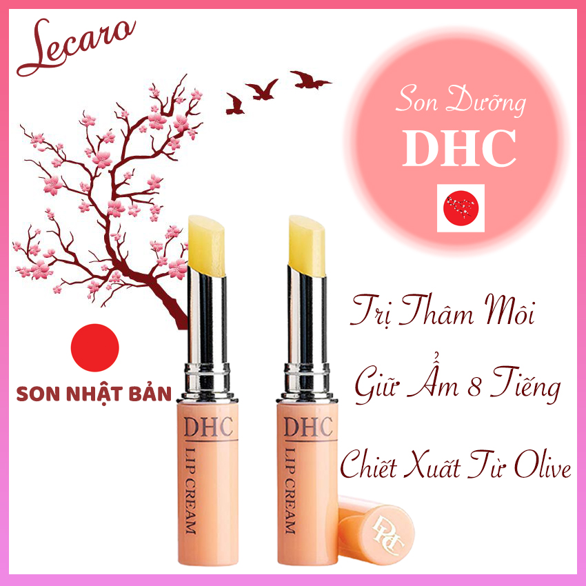 [HCM][Hàng Chính Hãng Nhật Bản] Son Dưỡng DHC Lip Cream Giảm Thâm Môi Dưỡng Ẩm Chiết Xuất Từ Olive Giữ Ẩm 8 Tiếng Lecaro