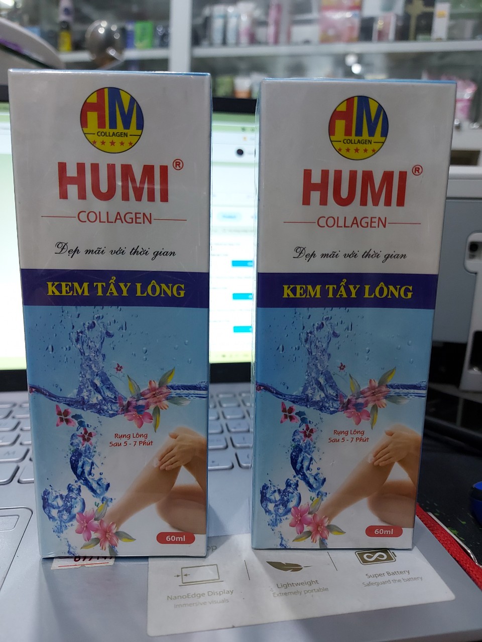 tẩy lông collagen humi chai 60ml