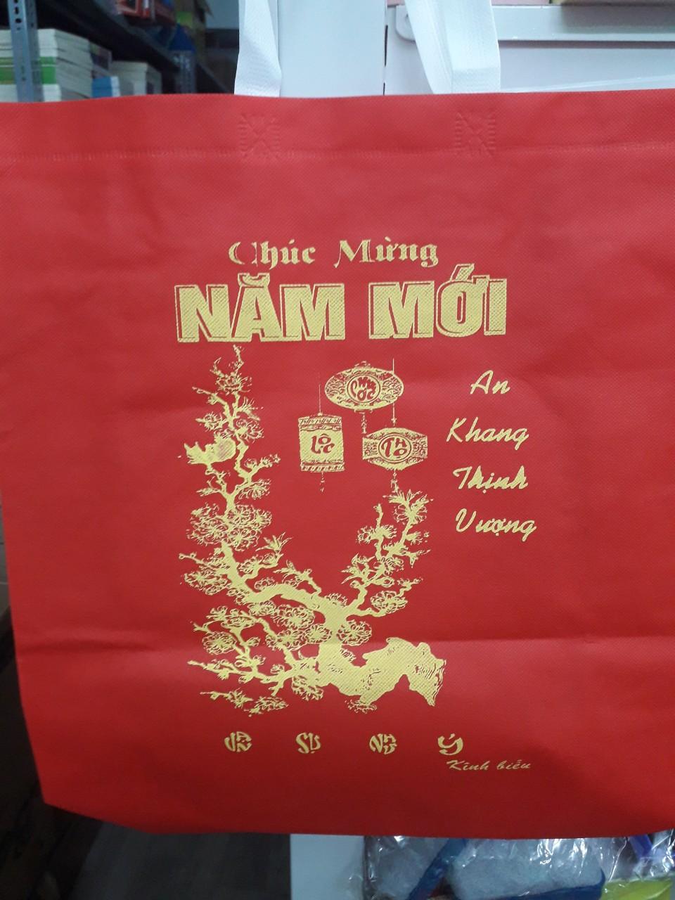 sỉ 10 túi  CHÚC MỪNG NĂM MỚI CHẤT LIỆU VẢI HÀNG ĐẸP cỡ 38x46