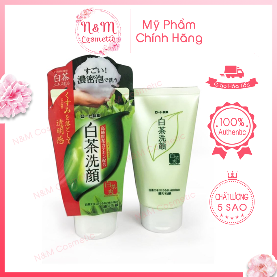 Sữa rửa mặt trà xanh Rohto Shirochasou Nhật Bản 120g, sản phẩm tốt với chất lượng, độ bền cao và được cam kết sản phẩm y như hình