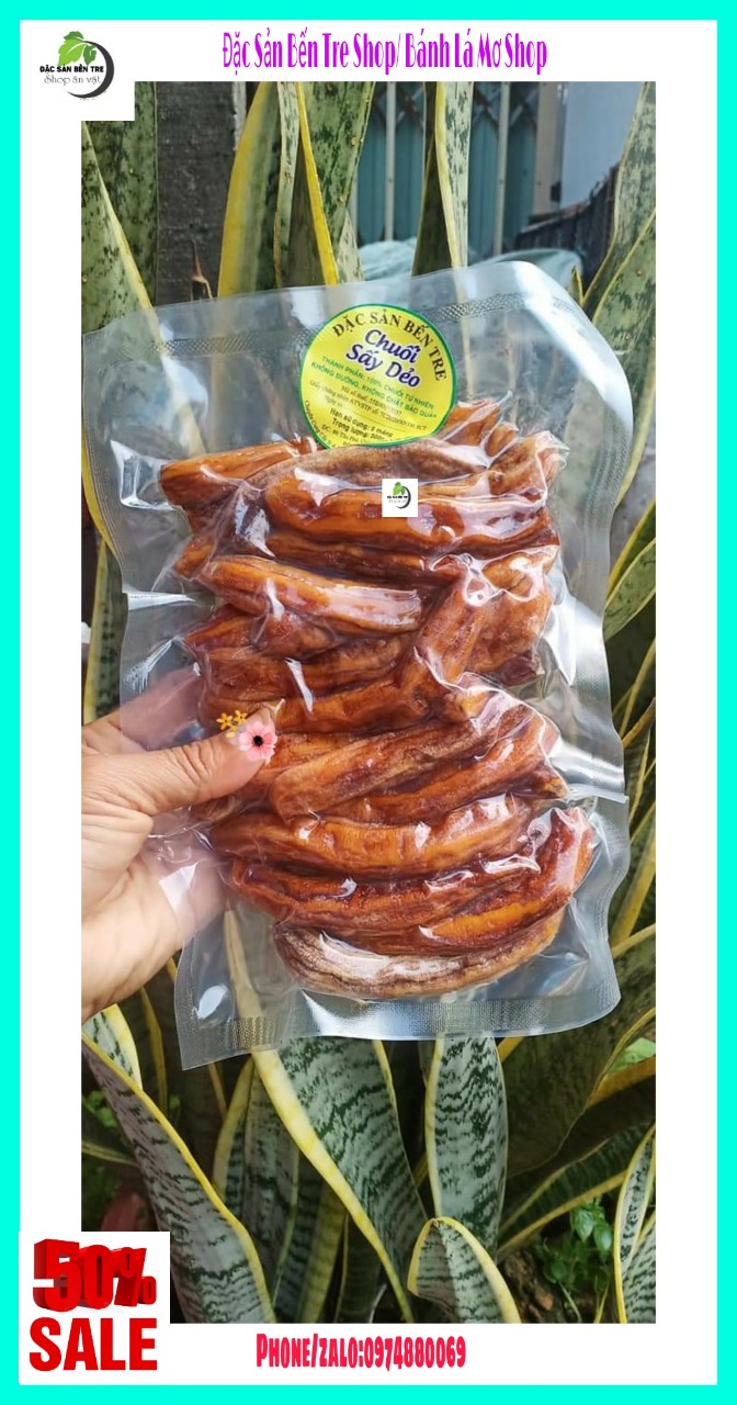 Chuối già hương sấy dẻo Bến Tre túi 500gr