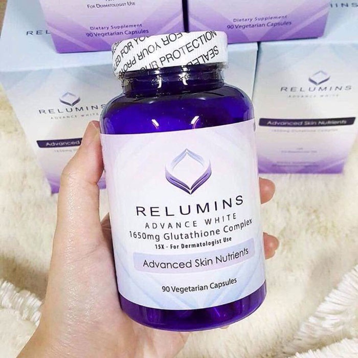 Relumins Advance White 1650mg Glutathione Complex 15x 90V - Viên Uống Trắng Da Relumin 90 viên