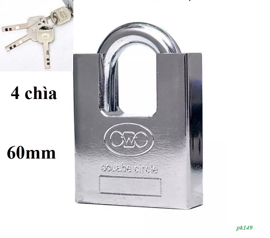 Ổ khóa chống cắt chống trộm an toàn nhà cửa size lớn 60mm siêu cứng