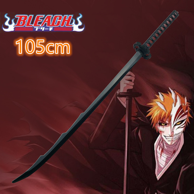 Thanh kiếm tẩy trắng 1:1 thanh kiếm Kurosaki Ichigo thanh kiếm Sky Lock Moon Black zanpakutou Ninja thanh kiếm vũ khí đạo cụ. Đồ chơi PU an toàn