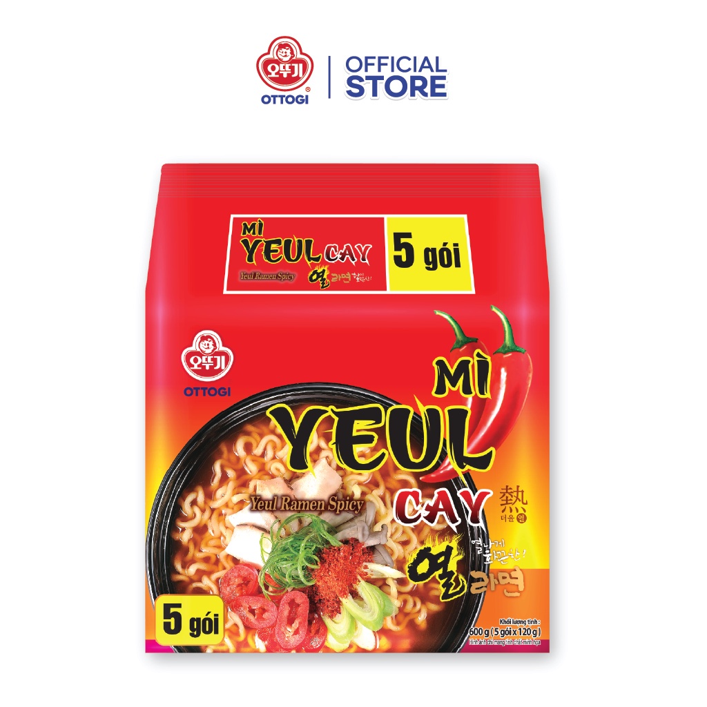 Lốc 5 gói mì yeul cay ottogivn