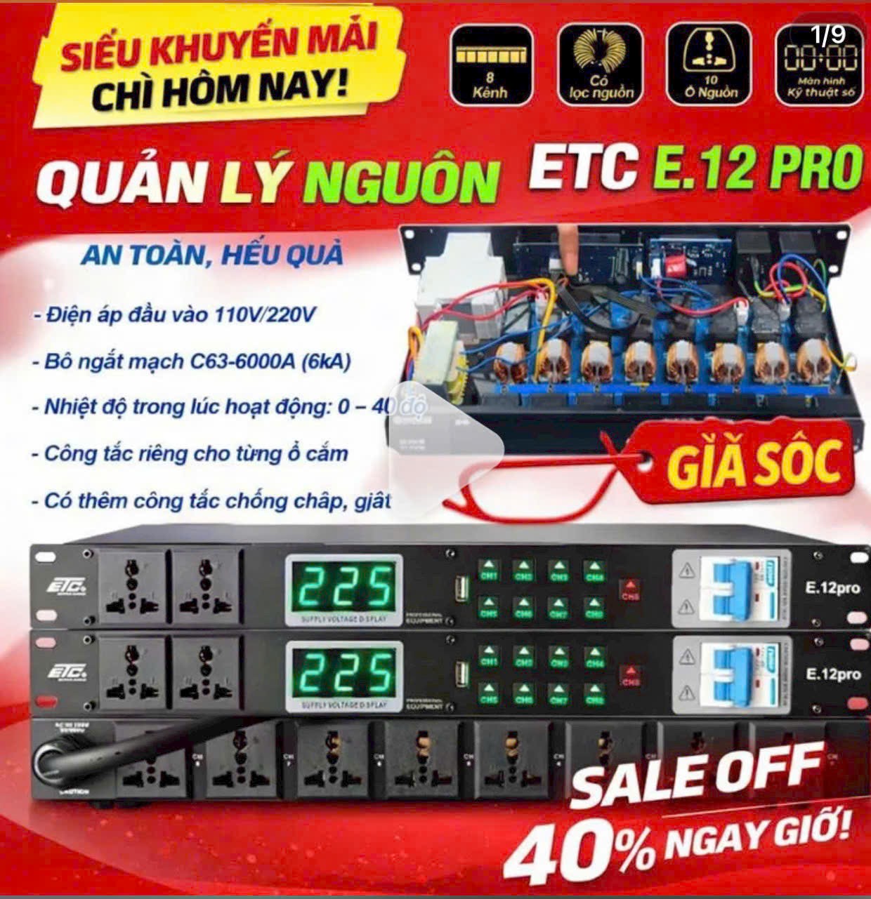 xả lấy tương tác Quản lý nguồn ETC E12PRO - TAMASHI FX 23 PLUS có tính điện áp tức thời bảo vệ thiết bị quá tải chập cáy sản phẩm gồm 2 phiên bản : phiên bản FX 23 và phiên bản ETC E12 PRO ( khách hàng vui lòng chọn đúng phiên bản cụ thể khi mua h