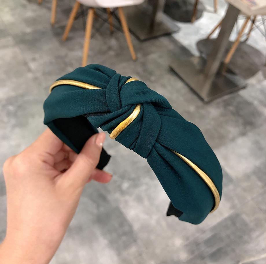Cài tóc turban vải voan mịn đẹp phối màu thời trang