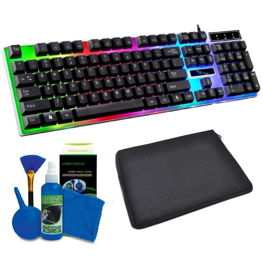 Bàn Phím G21 Chuyên Game Led Đa Màu + Tặng Bộ Vệ Sinh 4 Món Và Túi Chống Sốc (màu ngẫu nhiên)