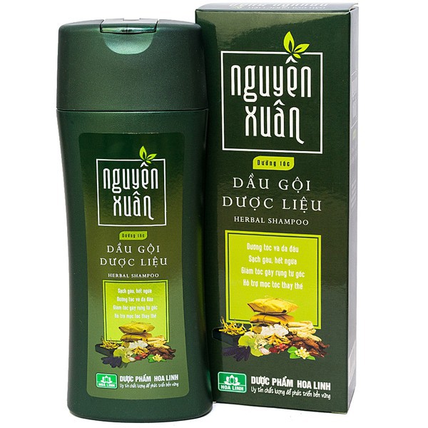 [HCM]Dầu gội Dược liệu Nguyên Xuân nâu | Chai 200ml Không vòi-Xanh