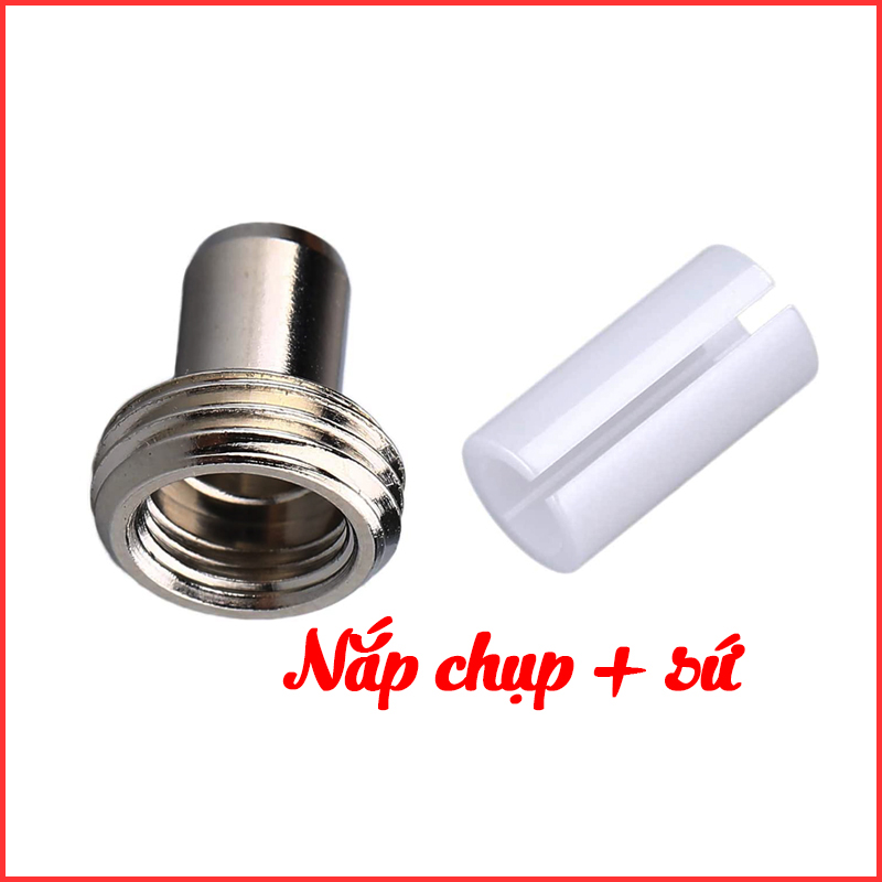 Combo Đầu sứ + Nắp chụp thay thế cho bút soi sợi quang - Loại 7mm