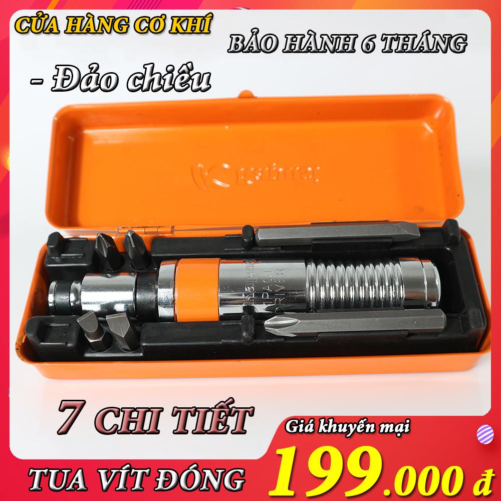 BỘ TUA VÍT ĐÓNG 7 CHI TIẾT Kapusi , Tua vít đóng xoay chiều lắp vừa bộ khẩu bộ tuýp 1/2