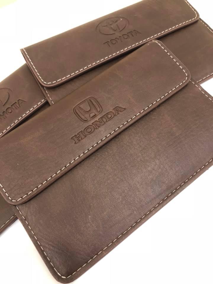 Bao da đựng giấy tờ xe ôtô, logo đủ các hãng xe trên thị trường, túi đựng giấy tờ H.O.N.D.A