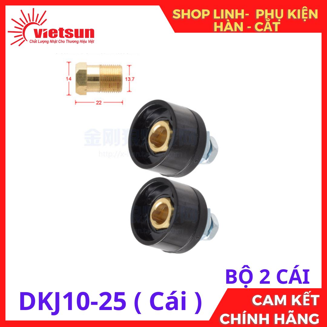 Bộ 2 cọc hàn dkj10-25 cái dùng cho máy hàn