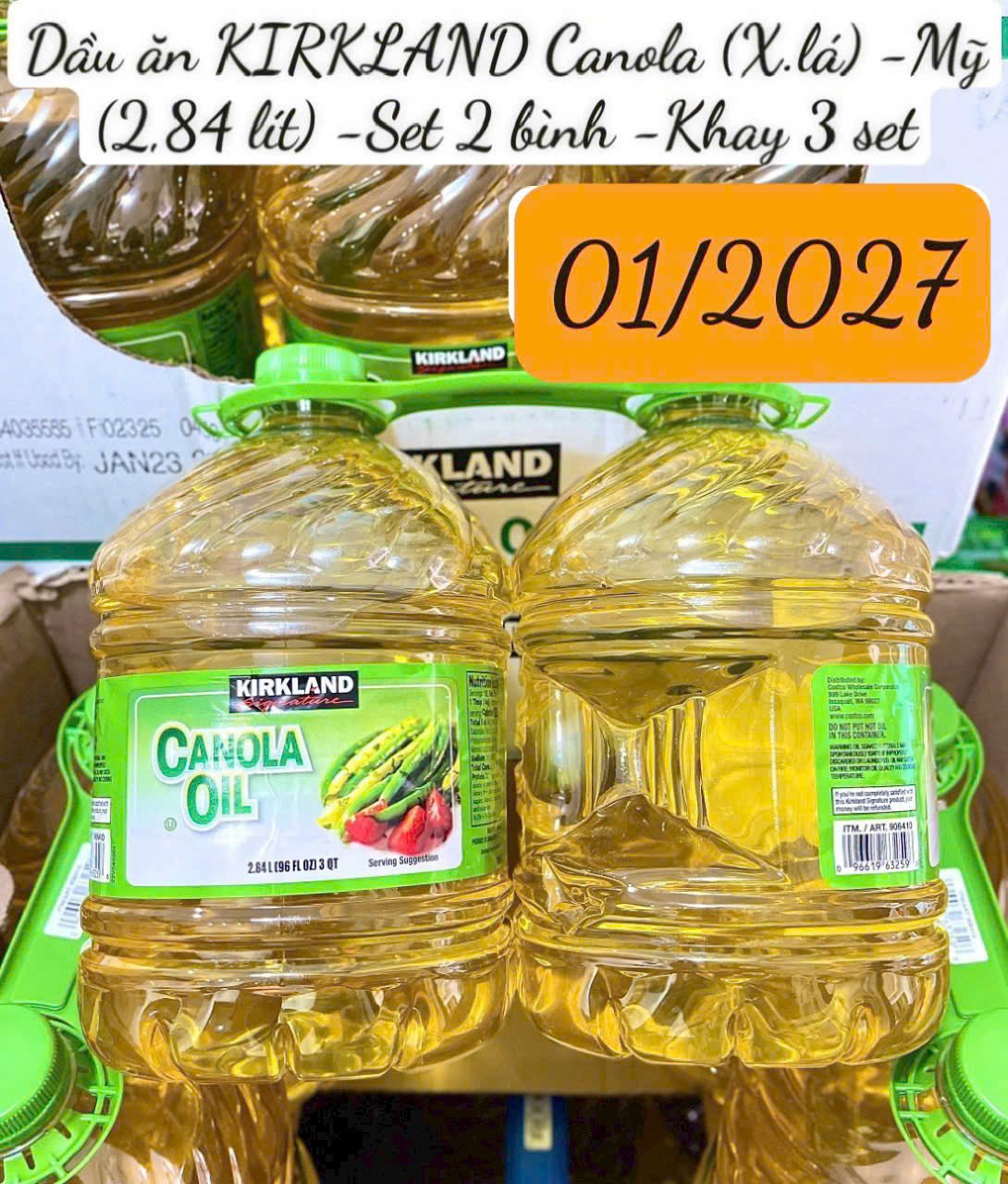 Dầu Hạt Cải Kirkland Canola Oil (Mỹ)