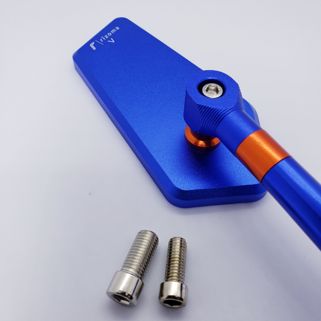 Gương chiếu hậu RIZOMA 5 cạnh xe máy, 1 kính iphone xéo bên trái cao cấp dùng cho xe máy, màu xanh, XEHAY 68