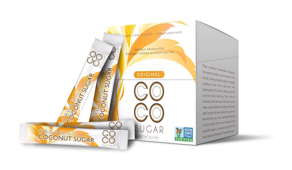Đường mật hoa dừa hữu cơ pt coco hộp 4g x 50 gói - nhập khẩu indonesia