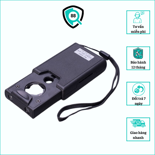 Kính lúp cầm tay với 3 thấu kính khác nhau 30-45-60x có đèn thật hữu ích