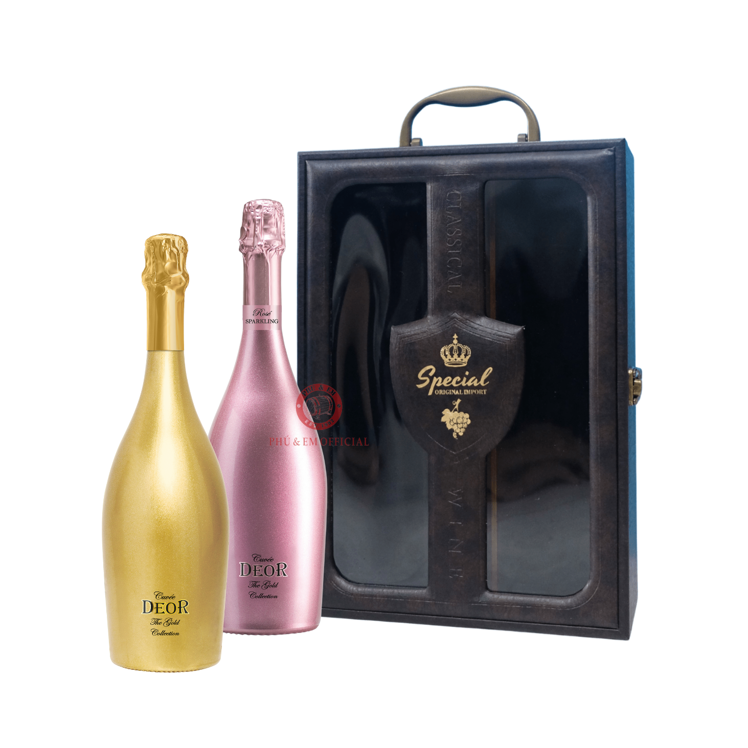 Hộp Quà Bộ Đôi – Rượu Vang Nổ Ý Cuvee Deor 750ml