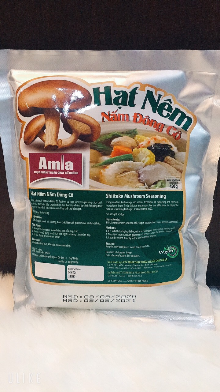 Hạt nêm chay nấm đông cô amla 450gam