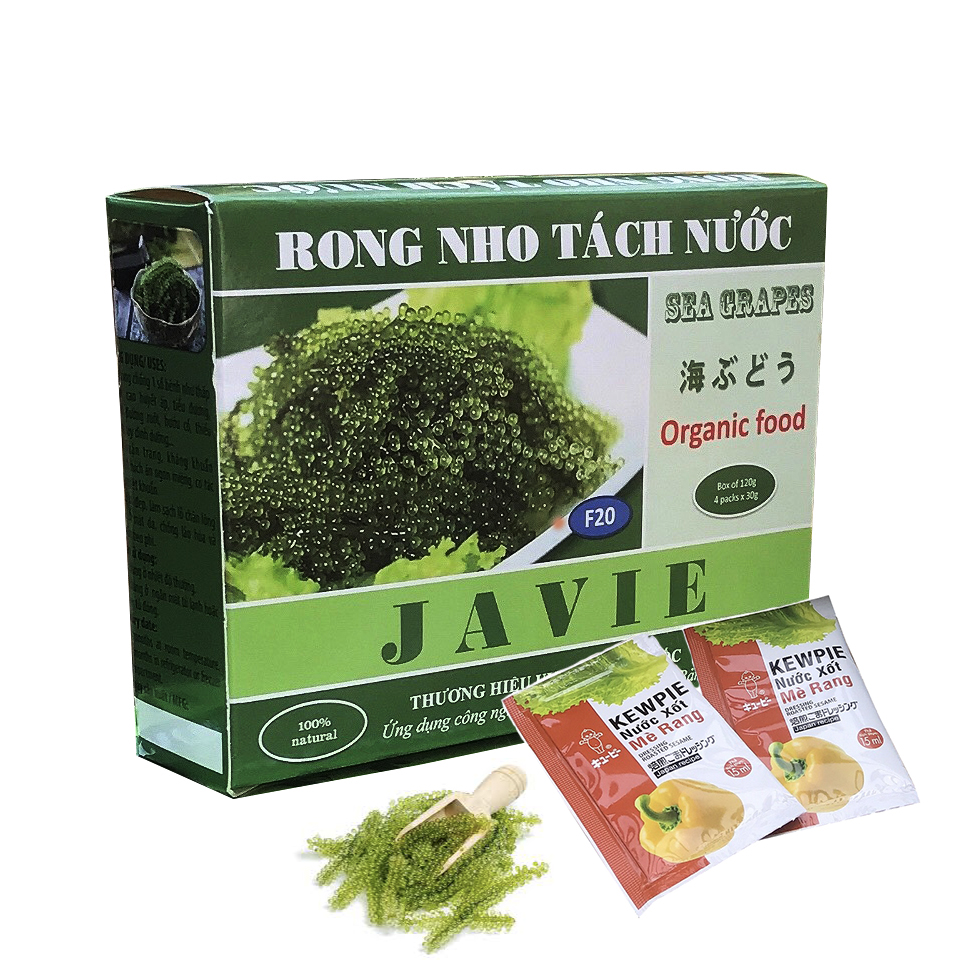 F20 - Rong Nho Hộp JAVIE 120gr tặng 2 gói Sốt Mè Rang siêu ngon