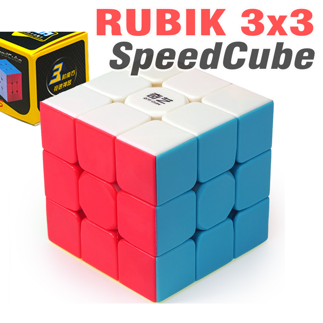 Rubik 3x3 SpeedCube bằng nhựa Rubic 3 Tầng Không Viền QiYi Warrior S Stickerless đồ chơi trẻ em