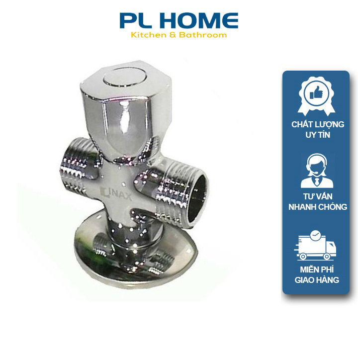Van chia nước chữ t inax chính hãng, dùng chia 2 đường nước có khóa vặn điều chỉnh áp lực nước