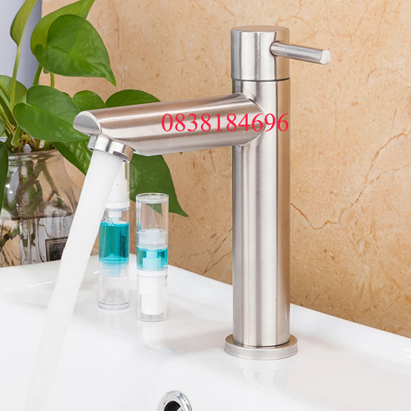 vòi lavabo 1 đường nước lạnh dạng điếu 20cm inox 304, Lavabo Cao cấp lạnh 1 đường nước, Vòi Lavabo lạnh A xi, Vòi Lavabo A xi và dây cấp, Lavabo lạnh A xi lựa chọn theo Số và hình ẢNh trên bào đăng NKL02