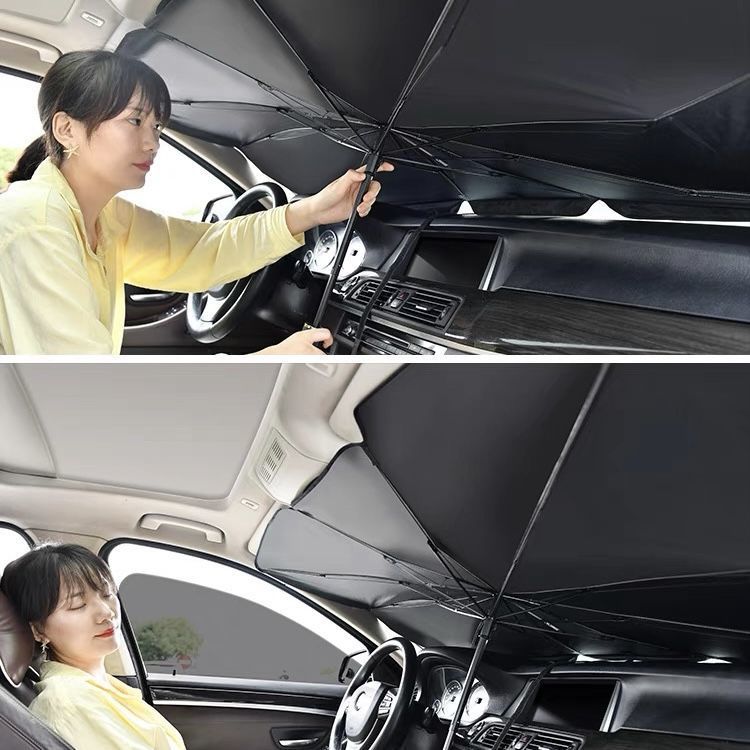 Dù che nắng ô tô chống tia UV cách nhiệt, ô che nắng ô tô thiết kế nhỏ gọn che kính lái, bảo vệ nội thất xe hơi