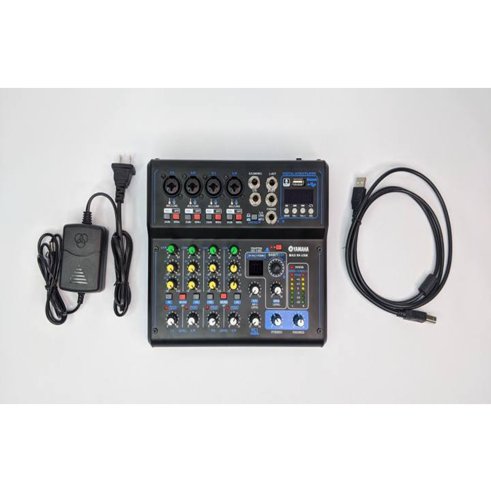 [HCM][HÀNG MỚI]bộ trộn và khuếch đại âm thanh-MIXER KARAOKE BLUETOOTH MAX 99 – TÍCH HỢP 16 CHẾ ĐỘ VANG SỐ CHUYÊN DÙNG NÂNG GIỌNG GỈA GIỌNG CHO LOA KÉO LIVESTREAMGhi âm bằng máy tính 4 cổng line có Bluetooth lấy nhạc tiện lợi BH 12T