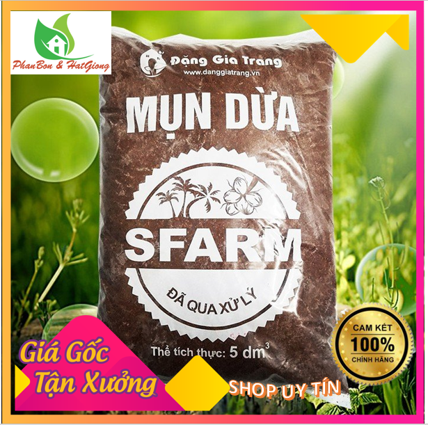 Mùn Dừa, Xơ Dừa Sfarm Đã Qua Xử Lý 5DM3 - Shop Phân Bón, Hạt Giống Rau Củ Quả, Xơ Dừa, Mùn Dừa, Đất Sạch Trồng Rau, Cây Cảnh Tp. Hồ Chí Minh