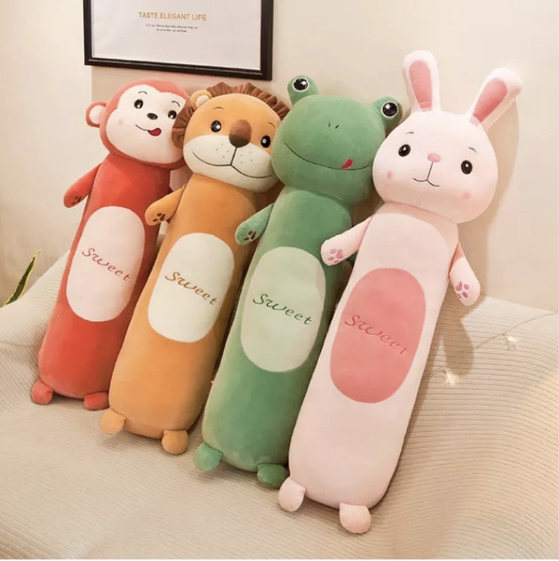 Gối ôm gấu bông Sweet vải nhung siêu cho bé size 70