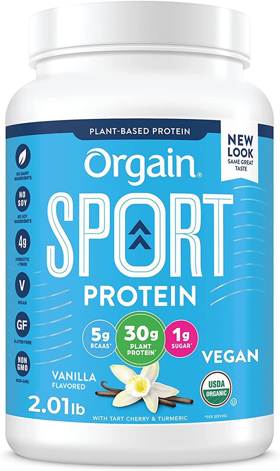 [Hoàn Tiền 15%]Bột protein thực vật hữu cơ Orgain Sport vanilla 912g