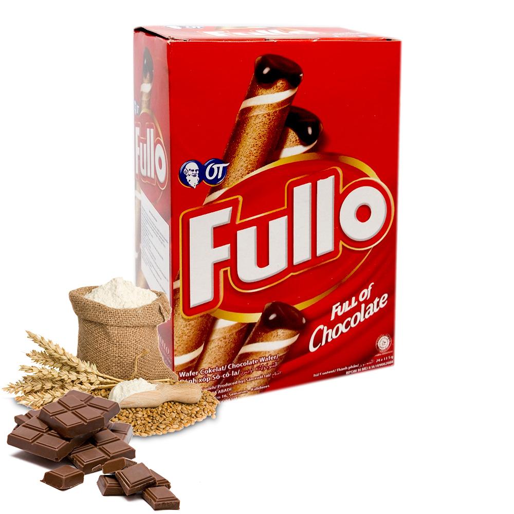 Bánh xốp sô cô la Fullo - Fullo stick Wafer Chocolate 1 hộp 264g