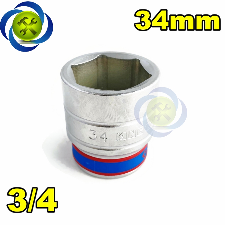 Tuýp 34mm 3/4 kingtony 633534m loại ngắn 6 cạnh màu trắng