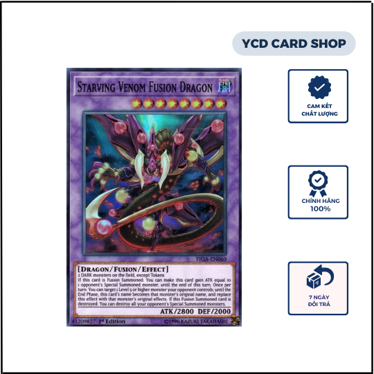 Thẻ bài yugioh chính hãng Starving Venom Fusion Dragon-Super rare