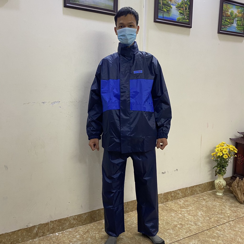 Áo Mưa Bộ Vải Dù 2 Lớp Cao Cấp Đủ Size
